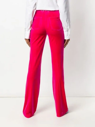 Shop Miu Miu Tailored Velvet Trousers In Pink