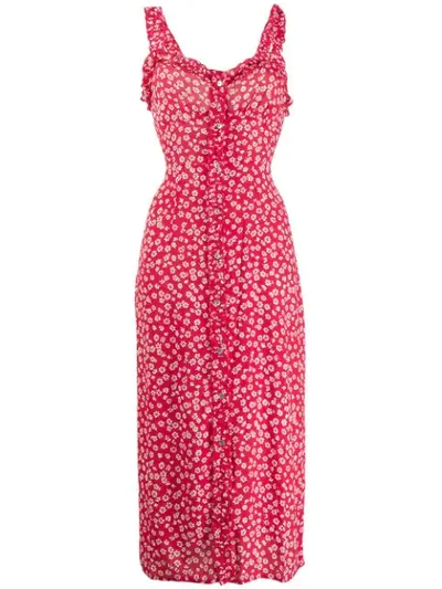 Shop Andamane Long Floral Sleeveless Dress - Red