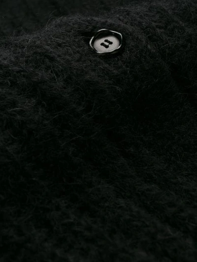 Shop Marni Ribbed Cardigan In Black