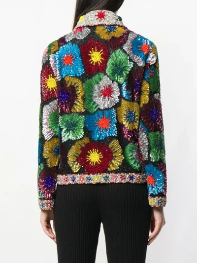 Shop Ashish Floral Patch Jacket - Black