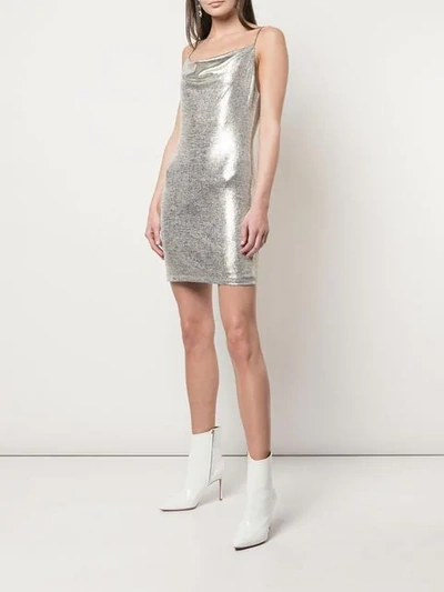 Shop Alice And Olivia Harmie Dress In Metallic
