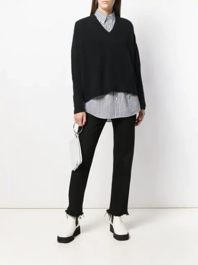 Shop Marni Textured Knit Jumper In Black