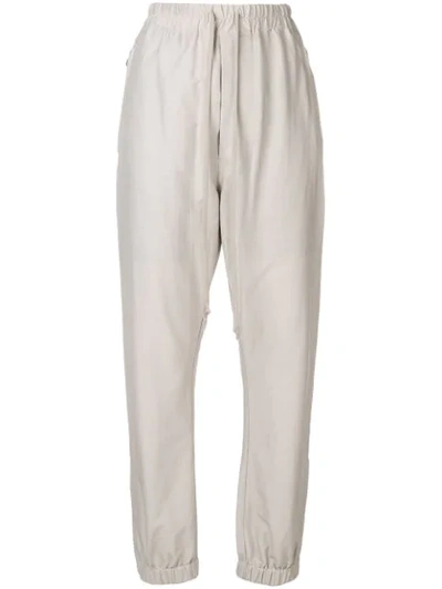 Shop Rick Owens Drop Crotch Trousers In Grey