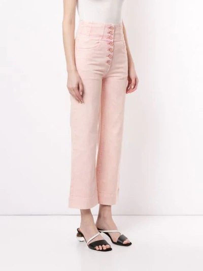 Shop Ulla Johnson Hose Mit Hohem Bund In Pink