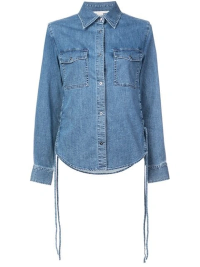 Shop Stella Mccartney Slim Denim Shirt In Blue