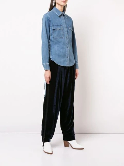 Shop Stella Mccartney Slim Denim Shirt In Blue