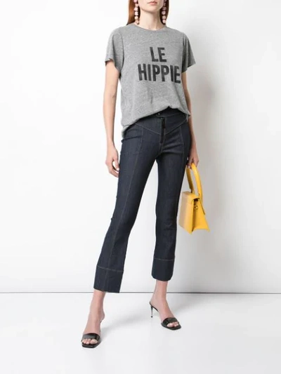 Shop Cinq À Sept Le Hippie T-shirt In Heather Grey/black