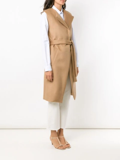 Shop Egrey Wool Belted Waistcoat - Neutrals