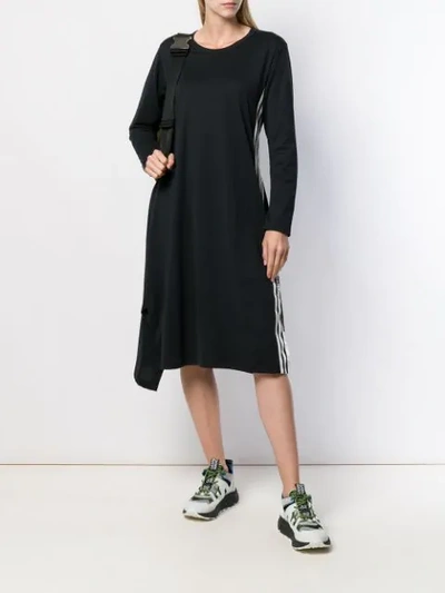 Shop Y-3 Side Stripe Dress In Black