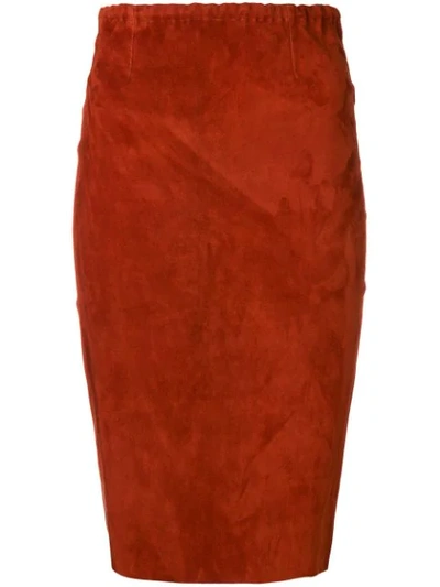 Shop Stouls Gilda Pencil Skirt - Red