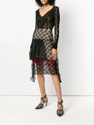 Shop Christopher Kane Frill Detail Skirt - Black