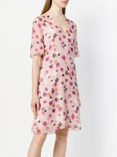 Shop Kristina Ti Geometric Print Mini Dress In Pink