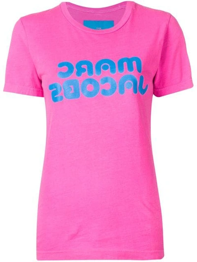 Shop Marc Jacobs Logo Print T-shirt In Pink