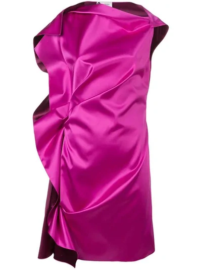 Shop Lanvin Gathered Dress In Pink