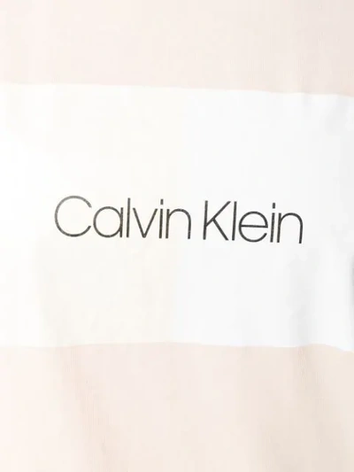 Shop Calvin Klein Logo Print T In Neutrals