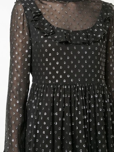 Shop Robert Rodriguez Camille Chiffon Dress In Black