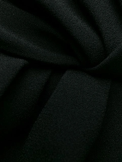 Shop Saint Laurent Ruched Plunge Bodycon Dress In Black