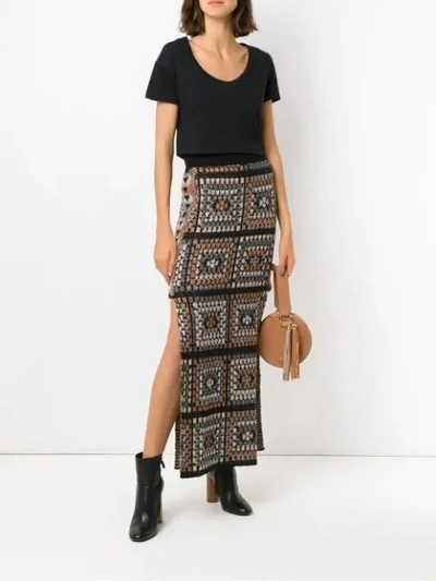 Shop Cecilia Prado Fatima Long Skirt In Brown