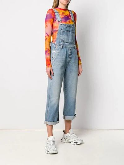 Shop Citizens Of Humanity Cropped Dungarees - Blue