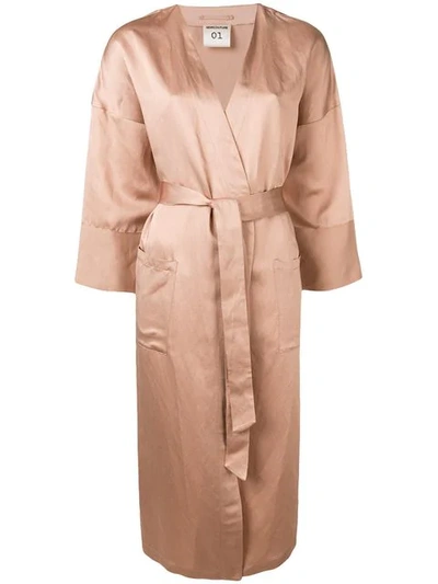 Shop Semicouture Oliva Kimono In Brown