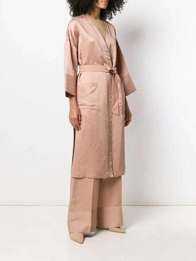 Shop Semicouture Oliva Kimono In Brown