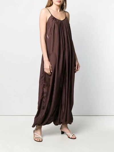 Shop Kalita Tapered Long Dress In Brown