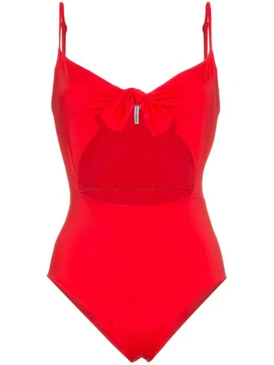 Shop Reformation Tropicana Cutout Swimsuit  In Red