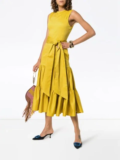 Shop Cult Gaia Maeve Sleeveless Tiered Dress - Yellow