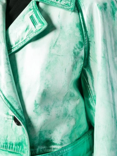 CALVIN KLEIN 205W39NYC 水洗双排扣风衣 - 绿色