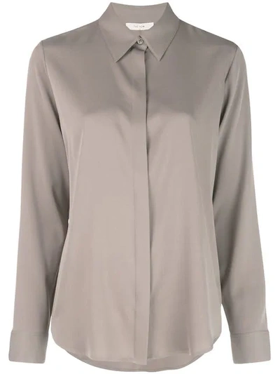 Shop The Row Plain Poplin Shirt In Grey