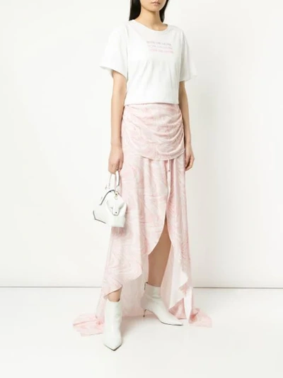 Shop Walk Of Shame Draped Curtain Skirt In Pink