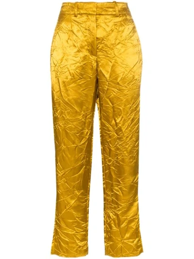 Shop Sies Marjan Willa Crinkled Trousers In Yellow