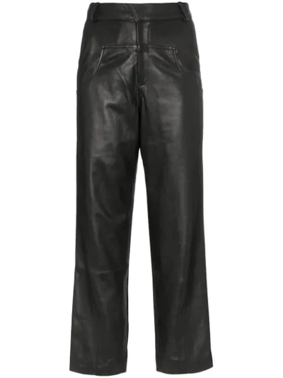 Shop Markoo The Draped Pocket Trousers In Black