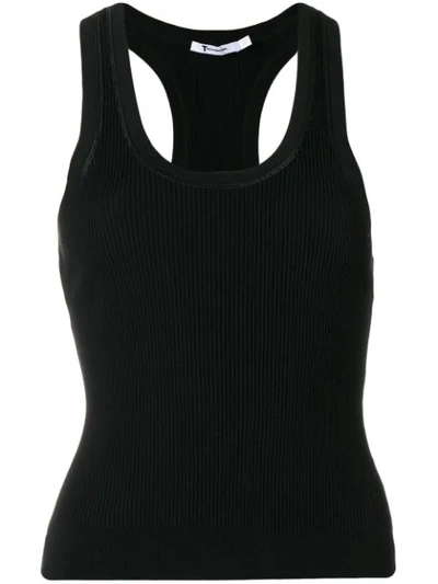 Shop Alexander Wang T Jersey Tank Top In Black