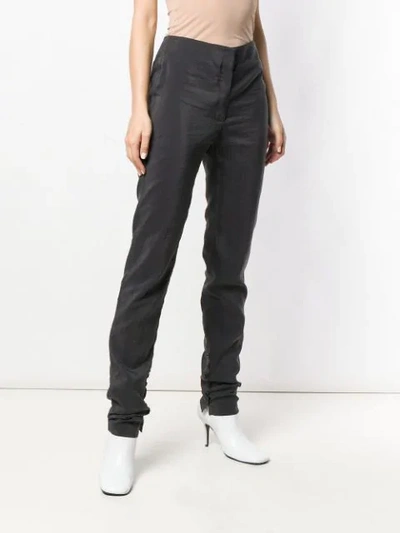 Shop Lemaire Button Cuff Trousers - Grey