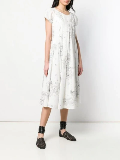 Shop Antonio Marras Embroidered Dress In White