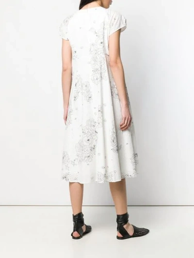 Shop Antonio Marras Embroidered Dress In White