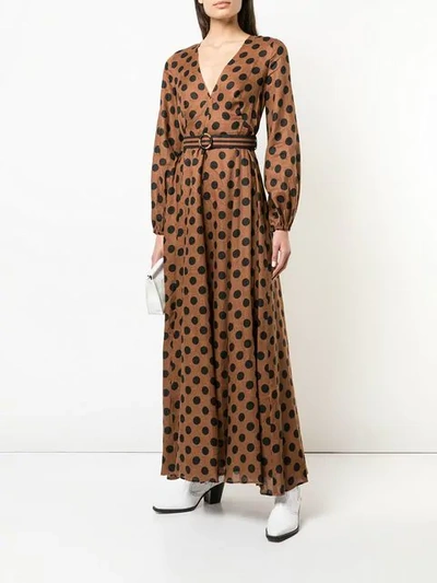 Shop Zimmermann Juno Split Long Dress In Brown