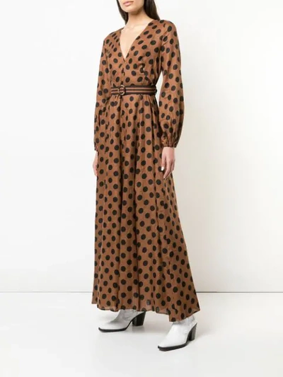 Shop Zimmermann Juno Split Long Dress In Brown