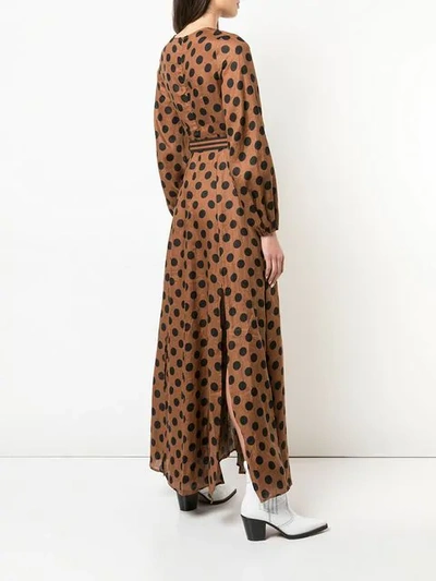 Shop Zimmermann Juno Split Long Dress In Brown