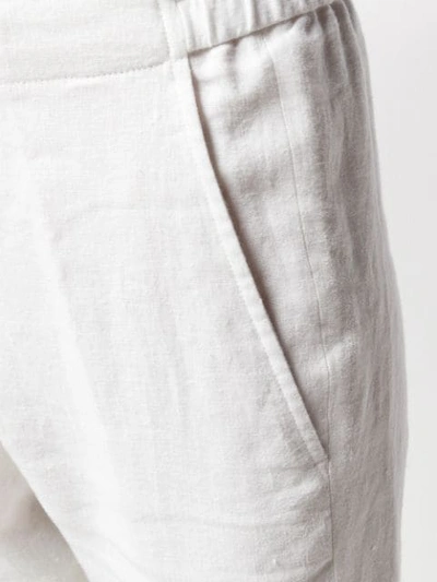Shop Ann Demeulemeester Cropped Trousers In White