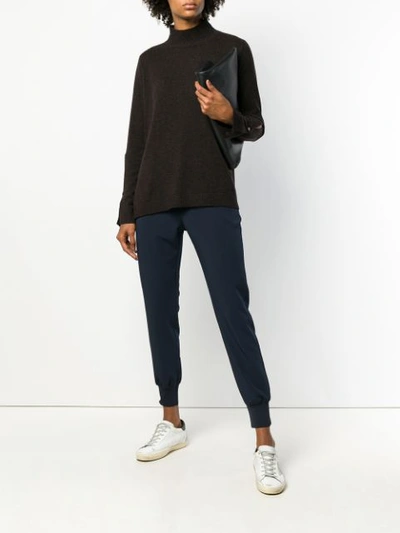 Shop Hope High Neck Knit Sweater - Brown