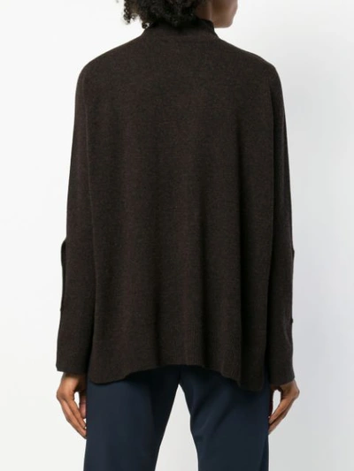 Shop Hope High Neck Knit Sweater - Brown