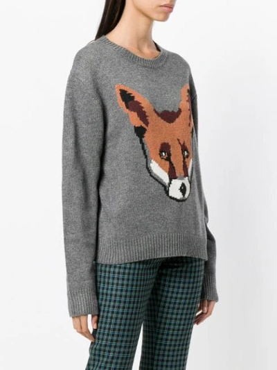 Shop Peter Jensen Fox Sweater In Grey