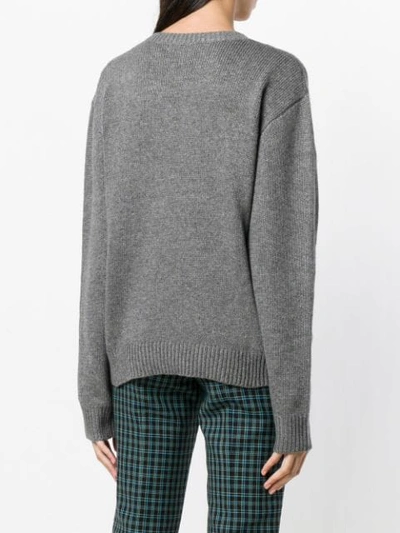 Shop Peter Jensen Fox Sweater In Grey