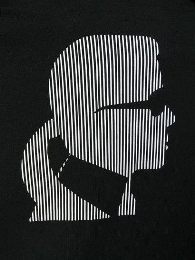 Shop Karl Lagerfeld Ikonik Karl Head Hoodie In Black