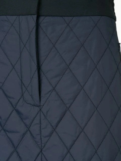 Shop Tibi Quilted Combo Skirt In Black