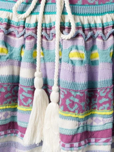 Shop Laneus A-line Knit Mini Skirt - Purple