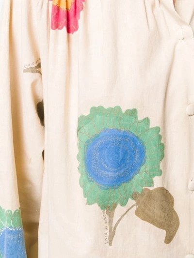 Shop A.n.g.e.l.o. Vintage Cult 1980's Floral Shirt Dress - Neutrals