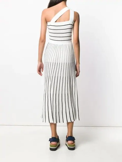 Shop Sonia Rykiel Ribbed Knitted Dress In White
